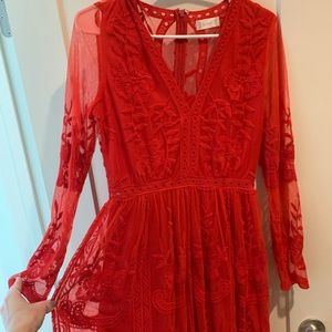 Altrd state red lace dress